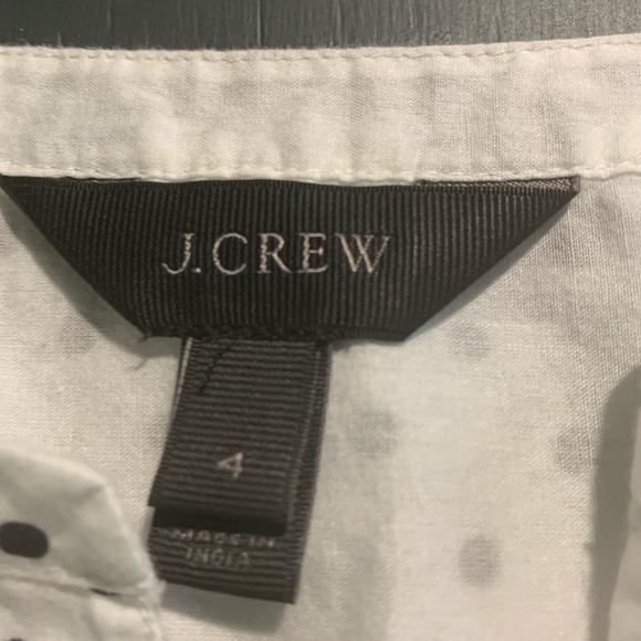 Springtime J. Crew Paisley Polka Dot Peasant Top - Picture 5 of 9